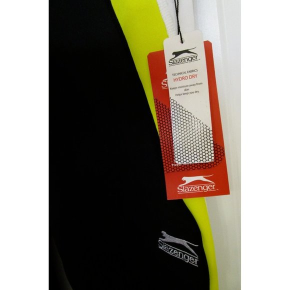 Slazenger Ladies' Sports Performance Short Leggings - NWT Yellow/Black - LARGE - Picture 3 of 10